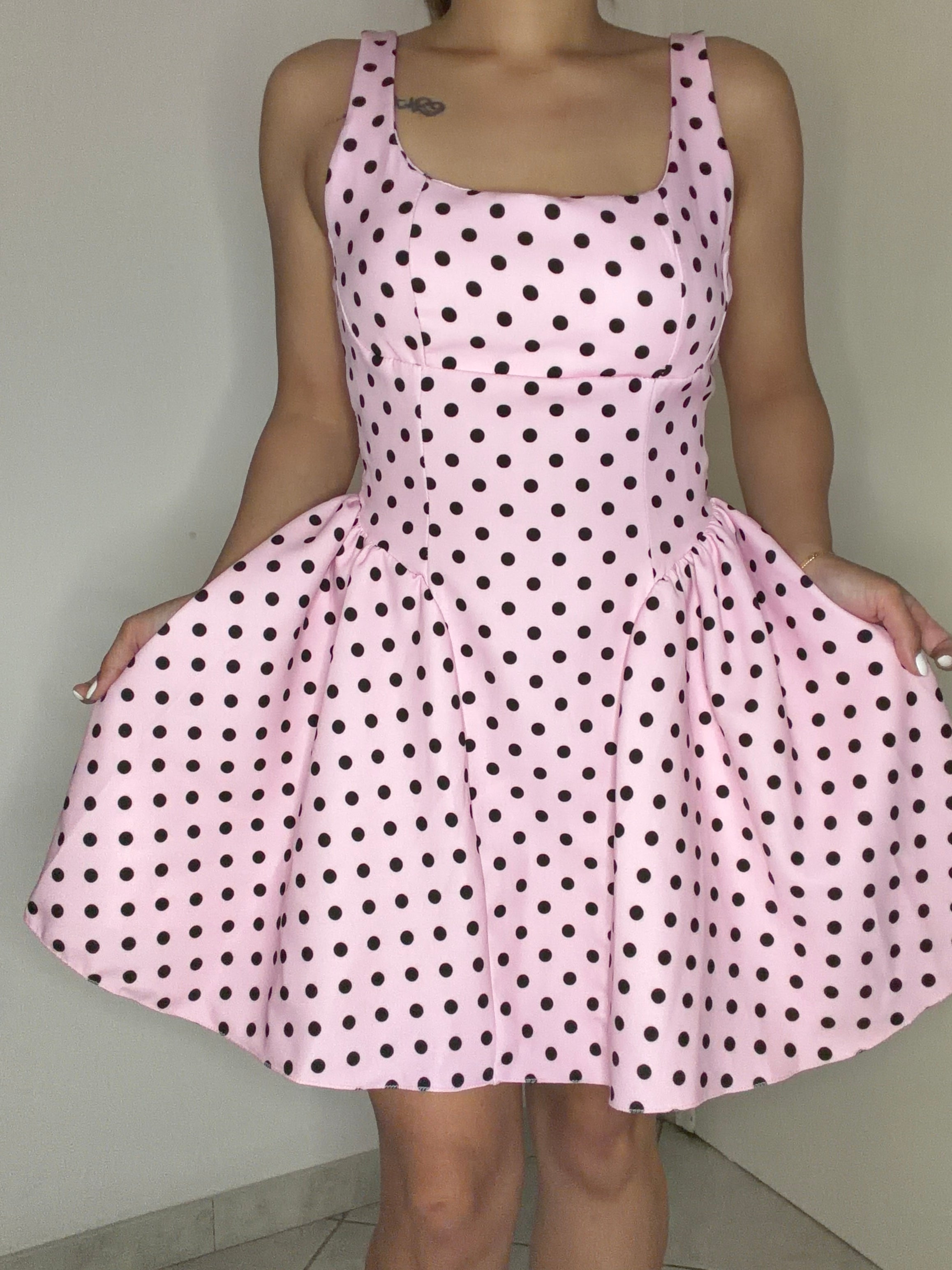 Vestito Minnie a Pois