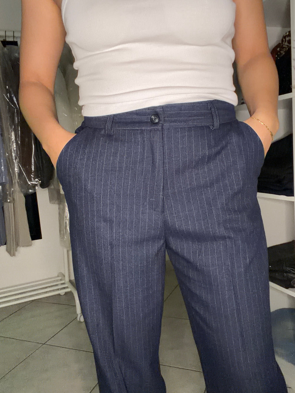 Tailleur Navy Gessato