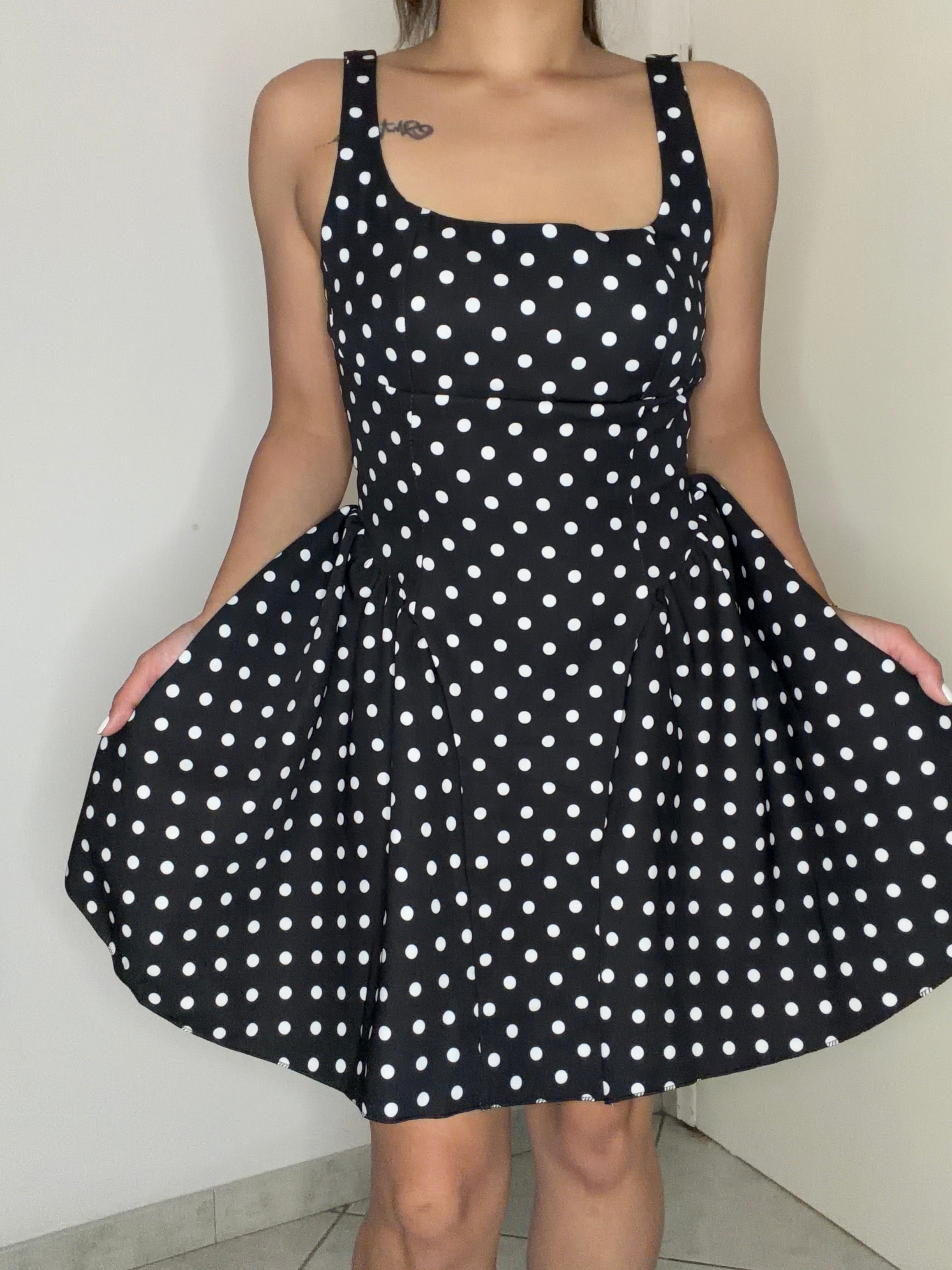 Vestito Minnie a Pois