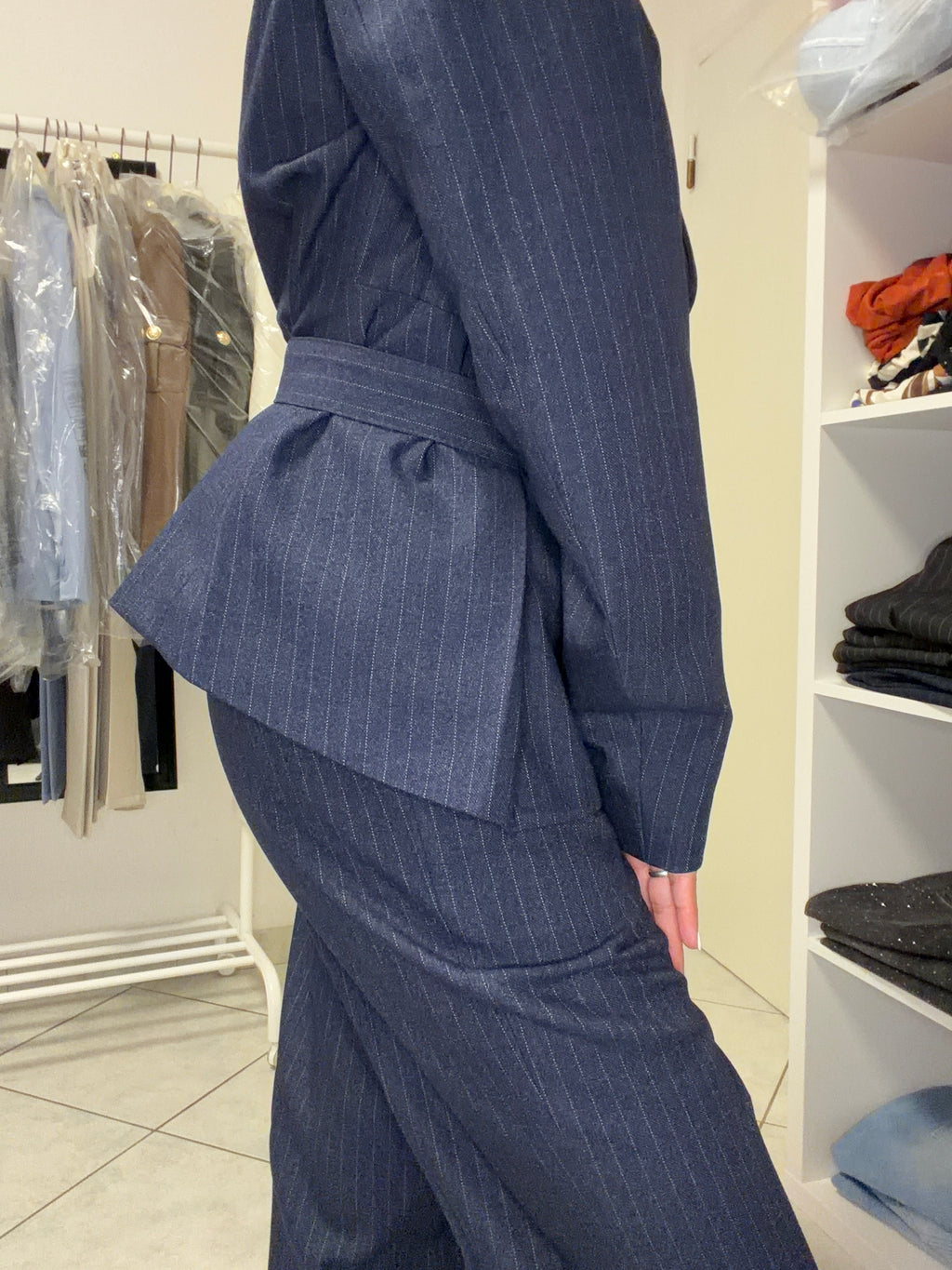Tailleur Navy Gessato