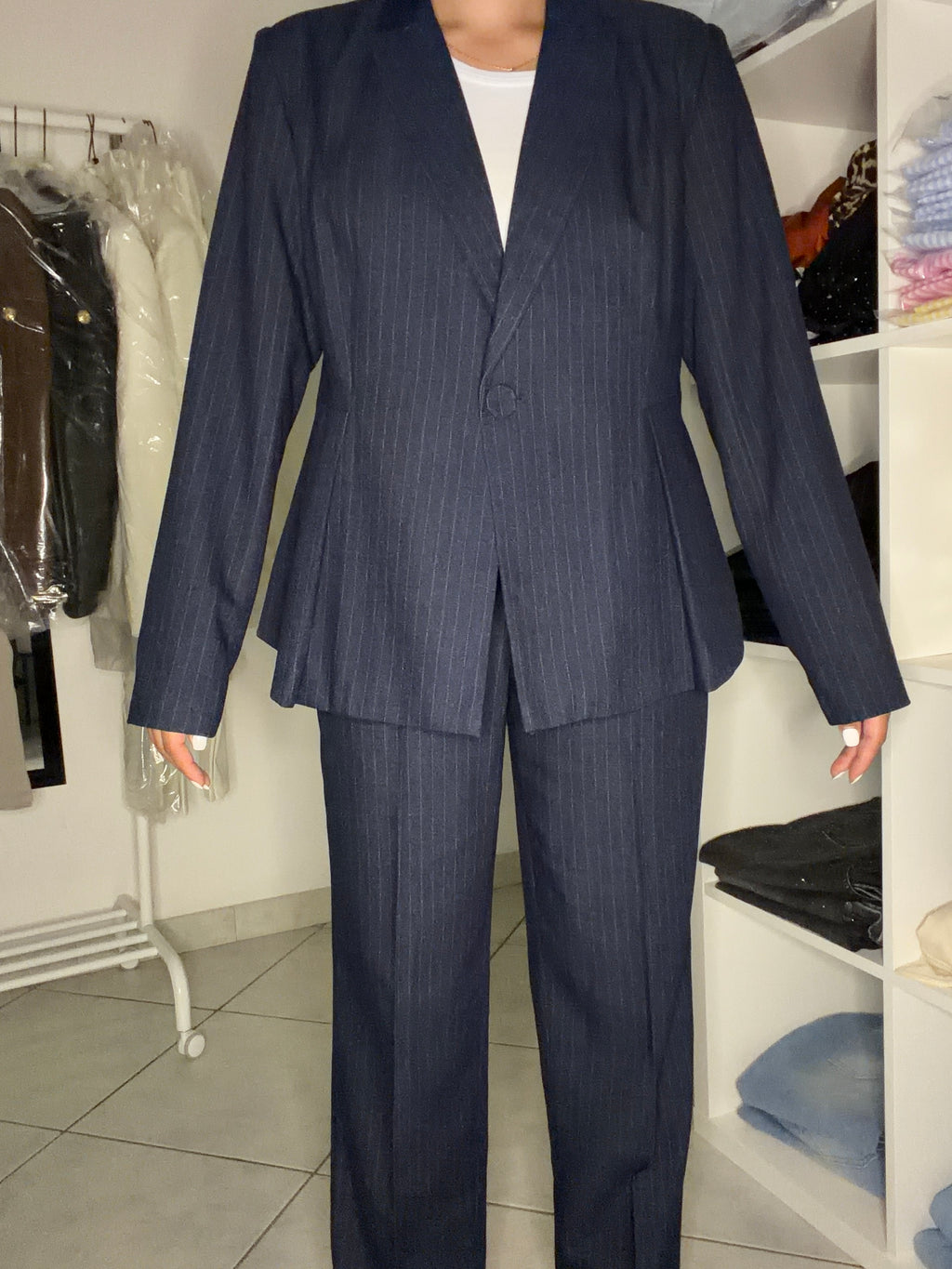 Tailleur Navy Gessato